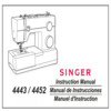 Thumbnail SINGER Heavy Duty 4452 Sewing Machine Instruction manual Thumbnail SINGER Heavy Duty 4452 Sewing Machine Instruction manual