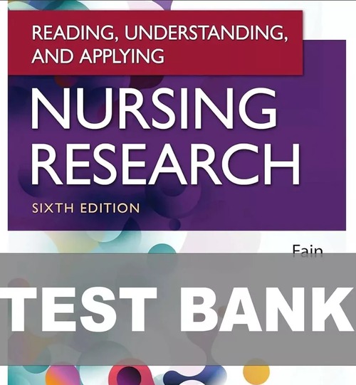 Product picture Test Bank Reading Understanding and Applying Nursing Res 6th