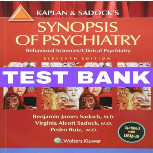 Product picture Kaplan and Sadocks Synopsis of Psychiatry 11th Ed Test bank
