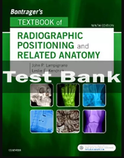 Product picture Bontragers Textbook of Radiographic Positioning 9th testbank