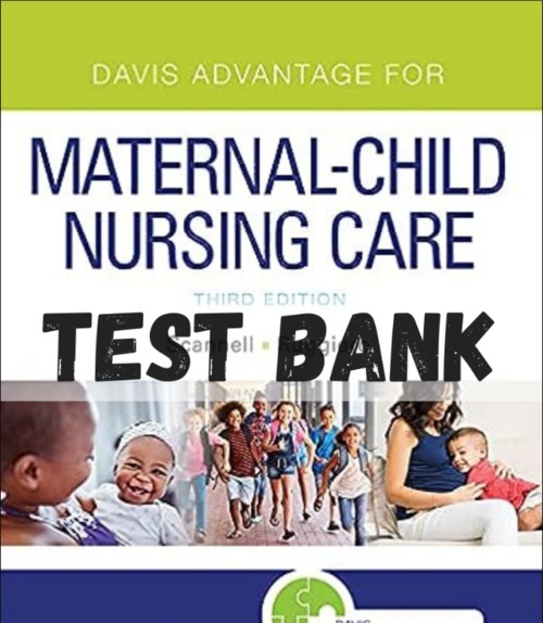 Product picture Test Bank Davis Advantage for Maternal Child Nursing Car 3rd