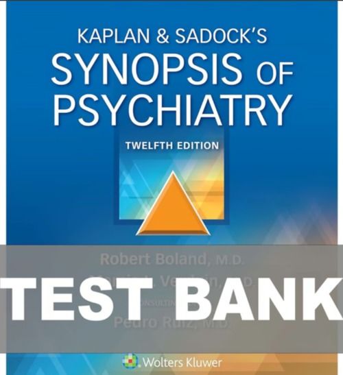 Product picture Test Bank for Kaplan & Sadocks Synopsis of Psychiatry 12th E