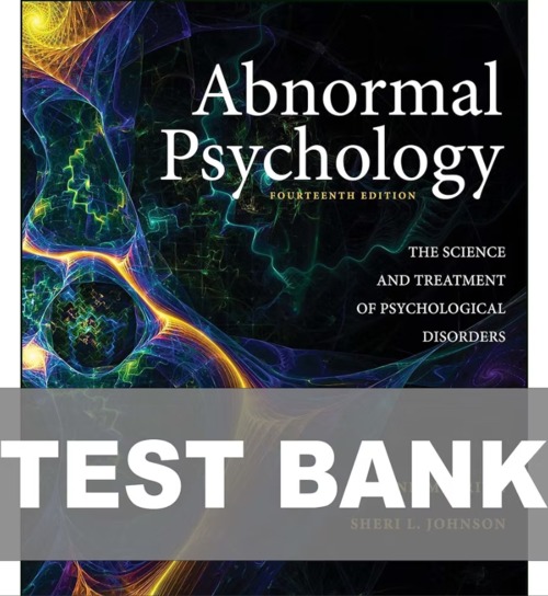 Product picture Test Bank for Abnormal Psychology 14th Edition Kring
